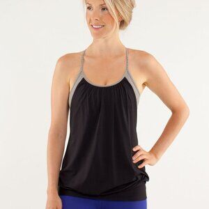Lululemon No Limits Tank  - Tonka Stripe Cashew & Heathered Black - US 6